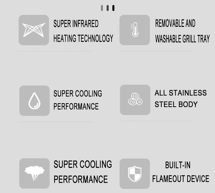 800 Degree High Temperature Gas BBQ Grill