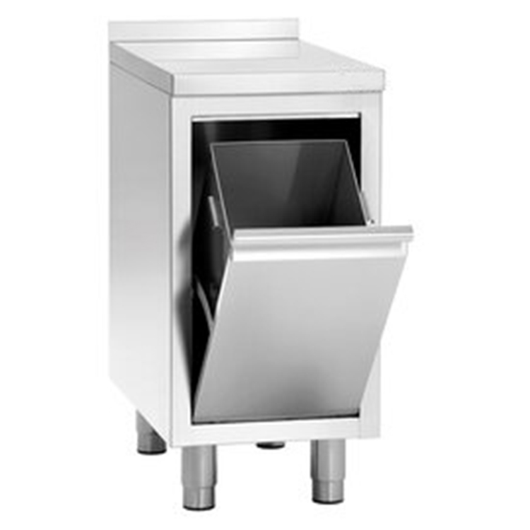 Industrial Workbench with Trash Bin