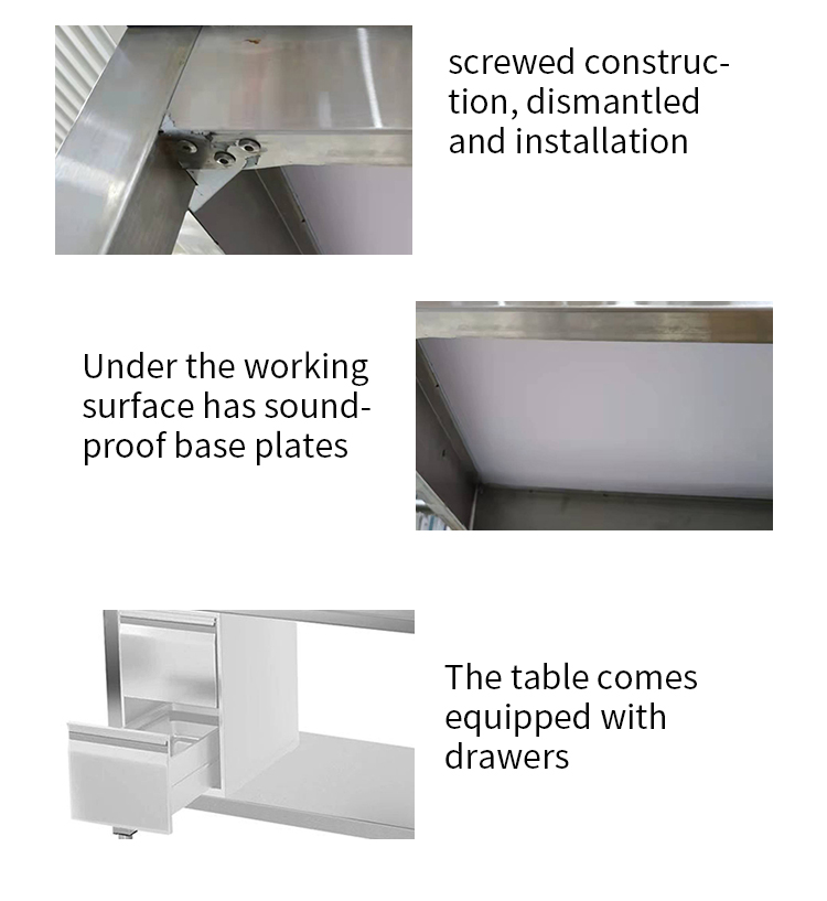 industrial kitchen workbench with undershelf