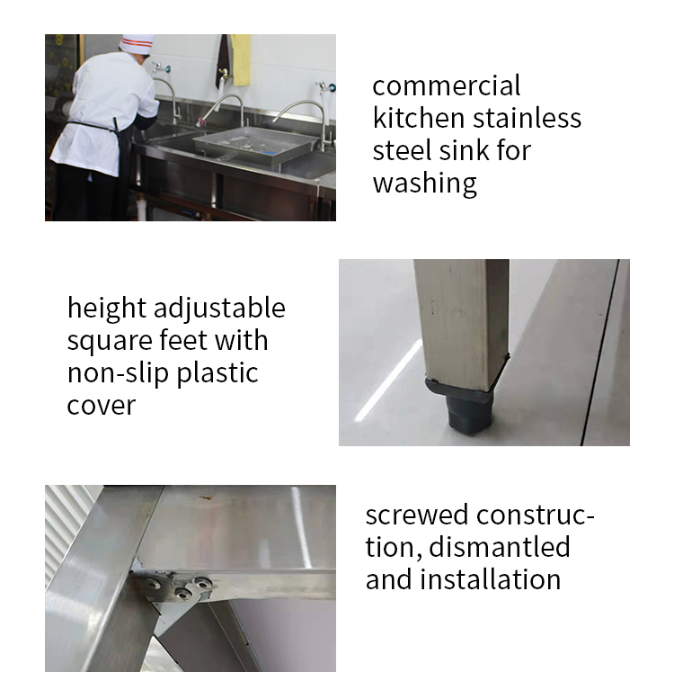 commercial stainless steel single sink with left drainboard