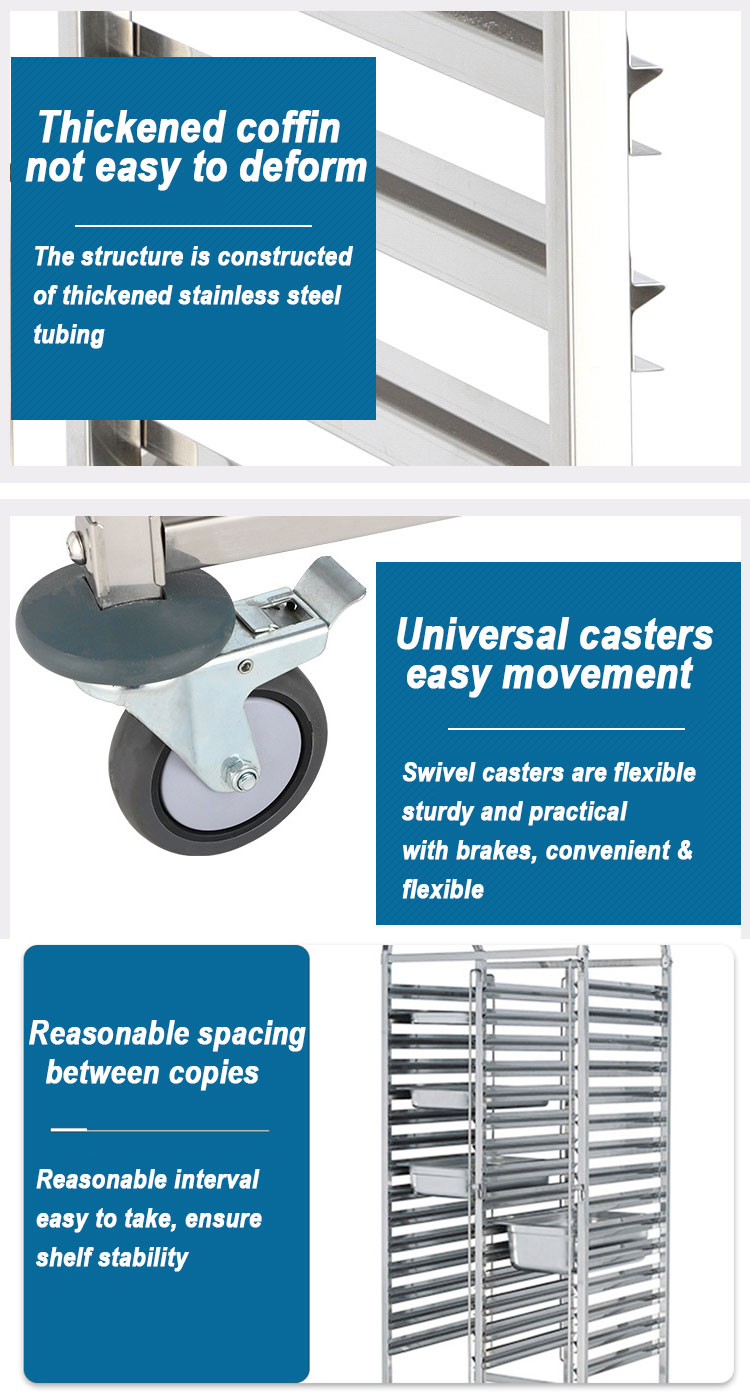 Stainless Steel Mobile Food Cooling Rack Trolley (2)