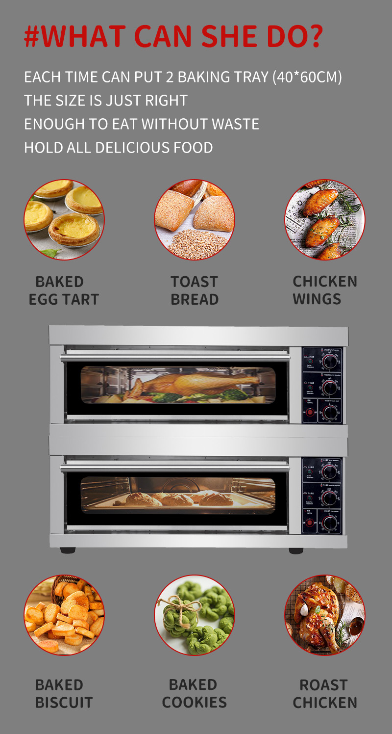industrial oven for bakery freestanding 2 door bread oven details_04