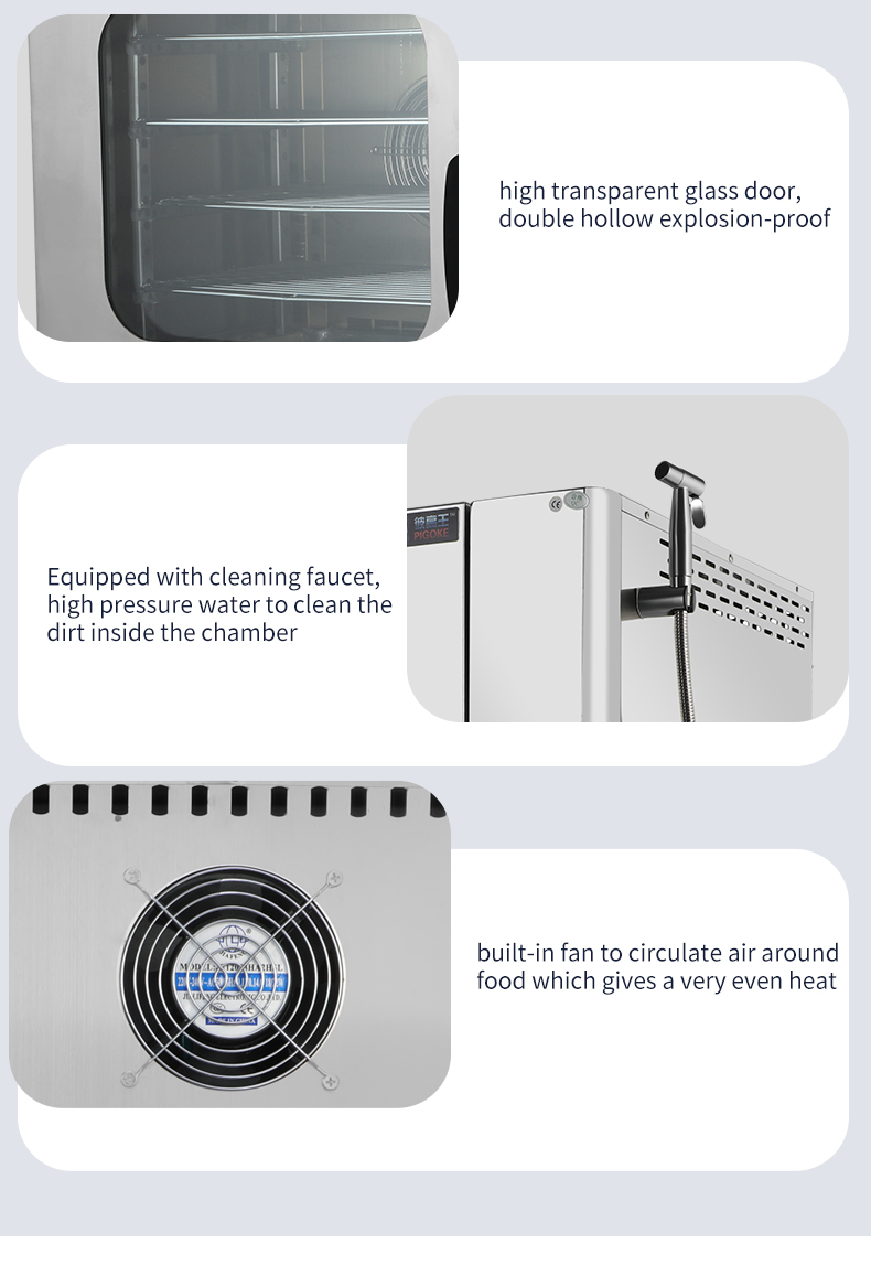 commercial stainless steel combi oven 4 pans details_11