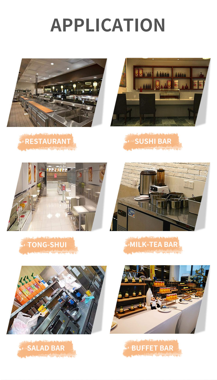 commercial 3 door fridge under counter refrigerator with drawers details_09