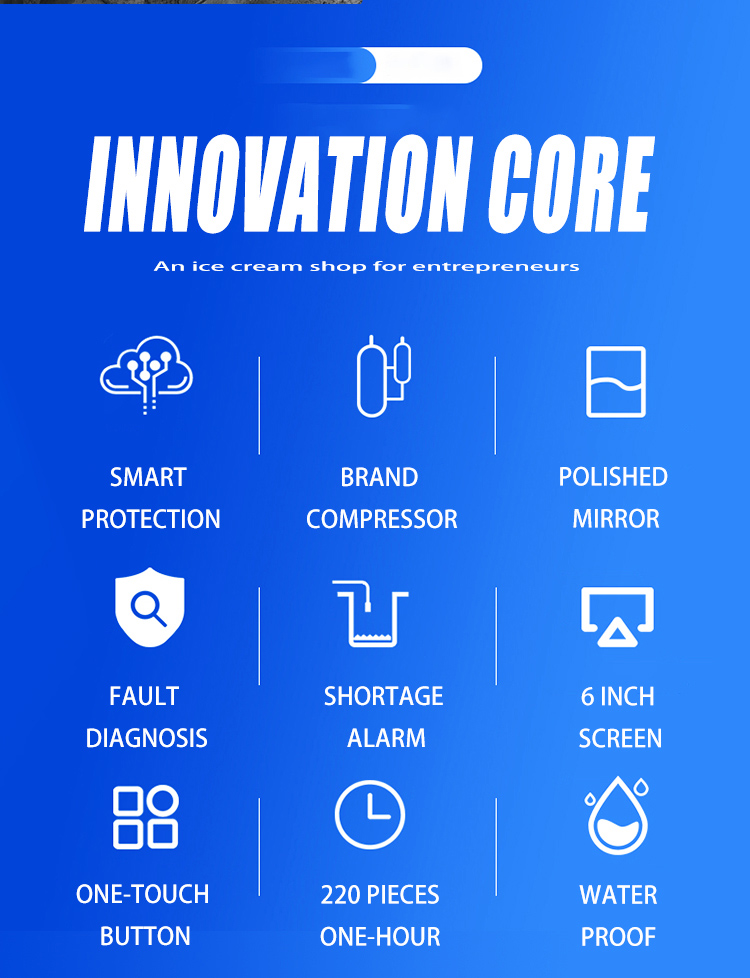 industrial 1500W ice cream maker machine details_03