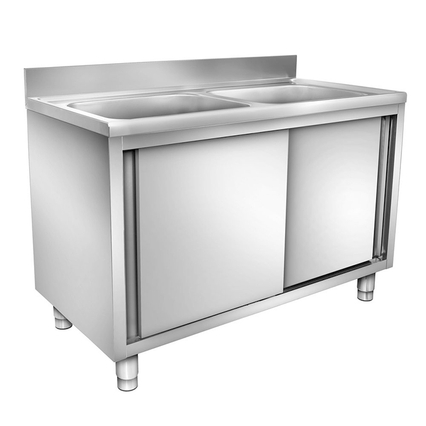 Commercial Sink with Cabinet Base