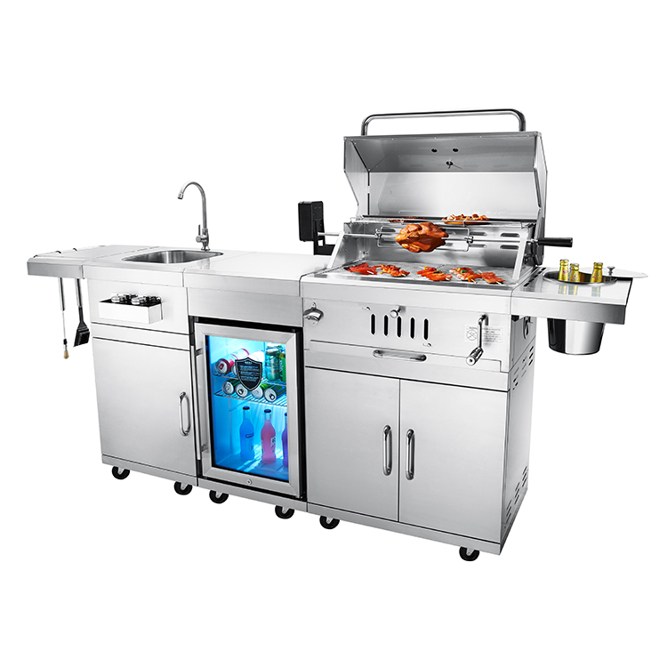 modular outdoor kitchen backyard barbecue