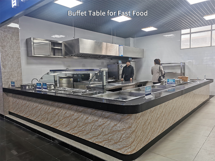 fast food buffet counter