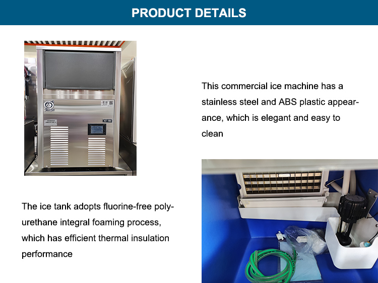 industrial 100lbs ice machine for bubble tea shop