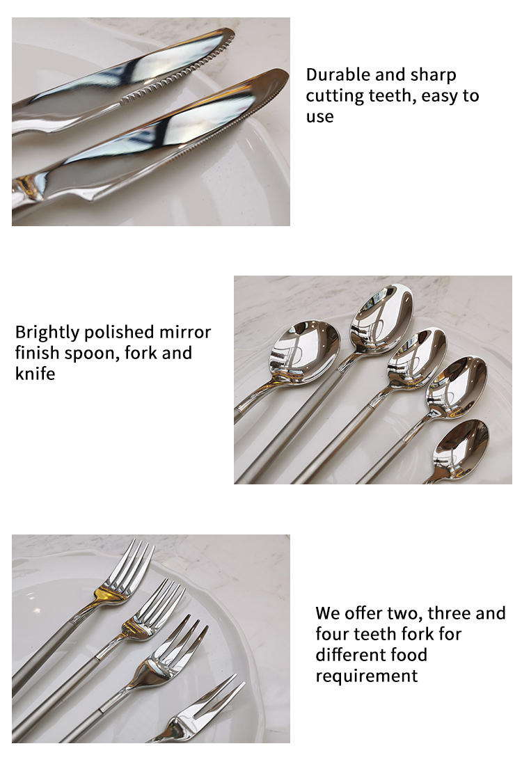 11 piece modern flatware with square handles