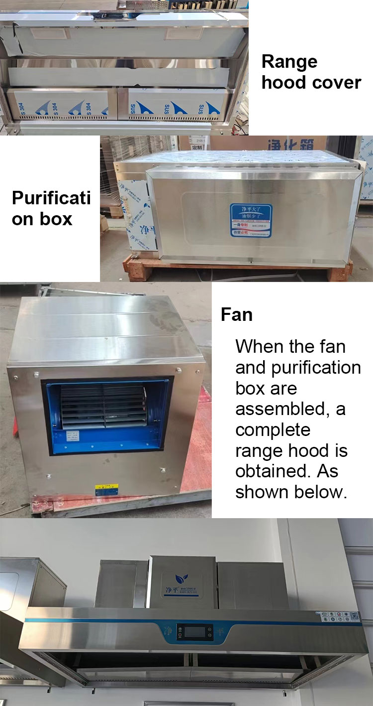 wall mount range hood in stainless steel 