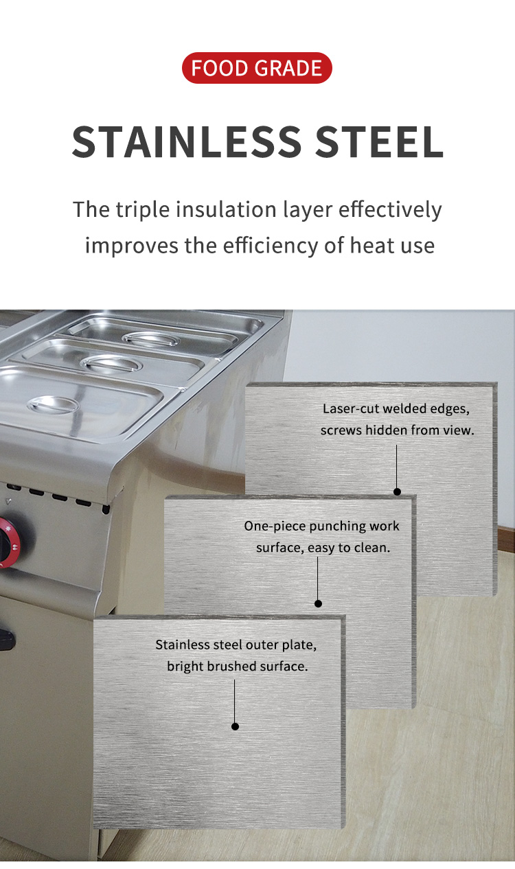 90cm cooking range floor type soup bain marie details_04