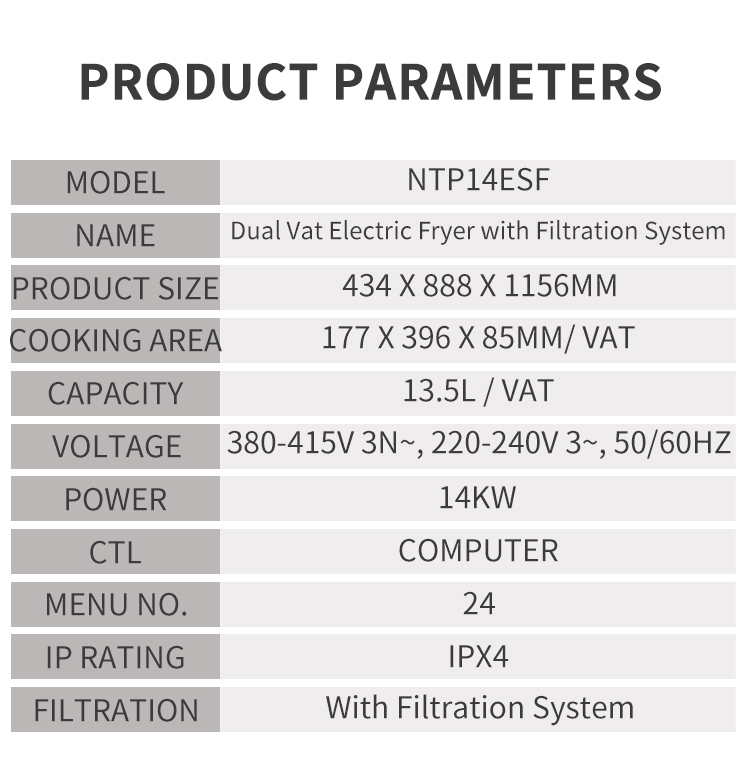 donut potato chips chicken fryer stainless steel deep fat fryers specification_02