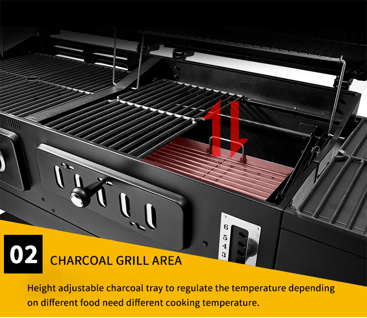 backyard cast iron char broil 3 burner gas grill details_04