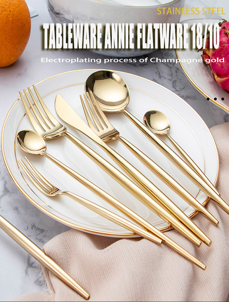 gold plating cutlery set