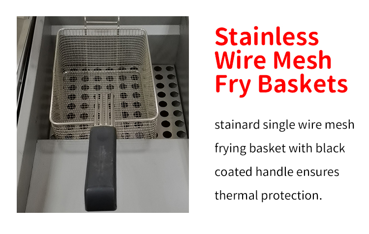 deep frying machine industrial kitchen equipment stainless steel floor fryer details_05