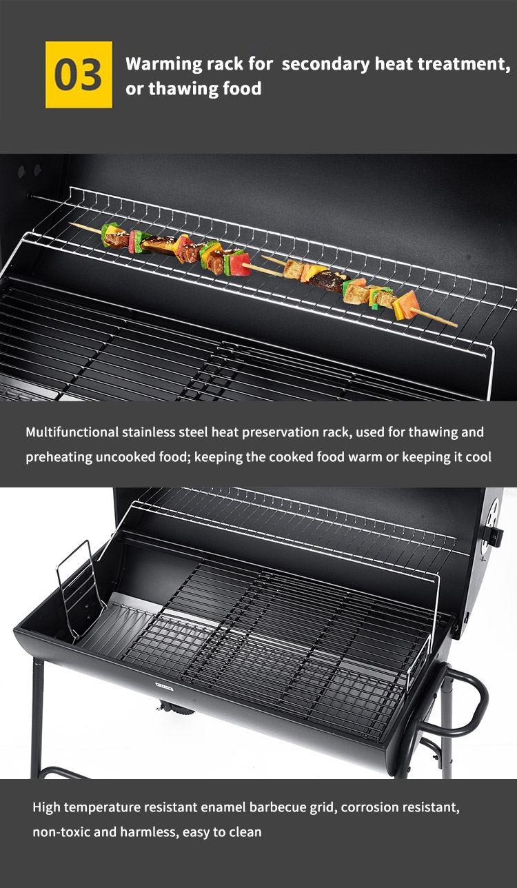outside cooking kitchen folding bbq small portable charcoal grill details_06