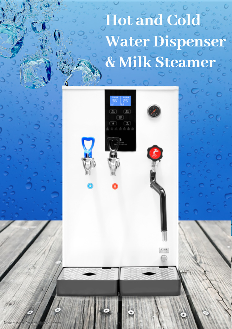 20 liter hot and cold water dispenser with milk steamer machine