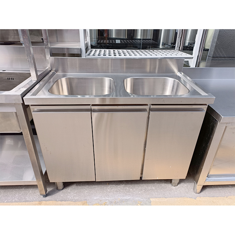 Commercial Sink with Cabinet Base
