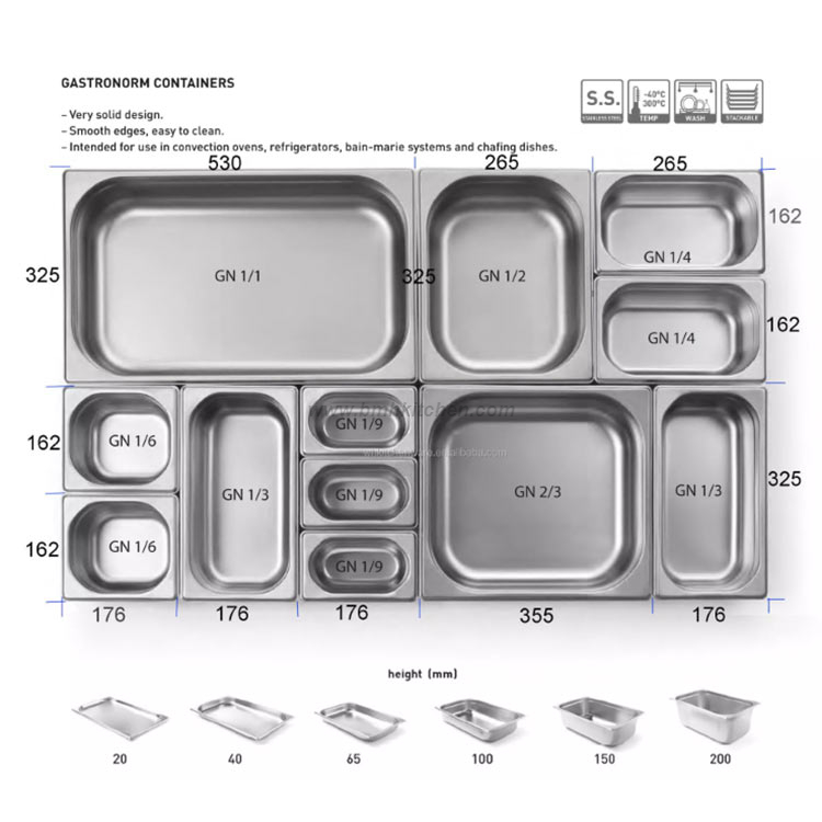 Stainless Steel Gastronorm Pan