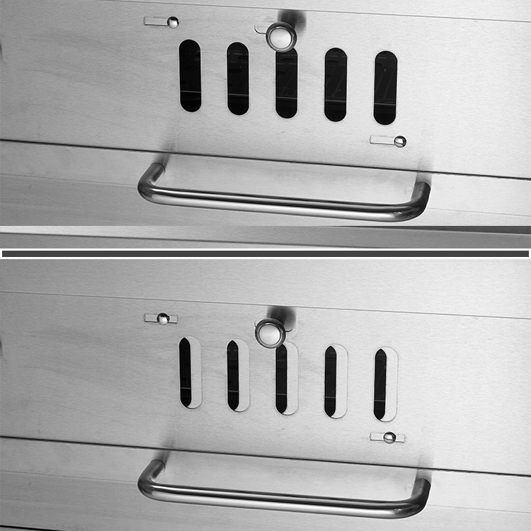 Holzkohlegrill im Freien mit Rotisserie