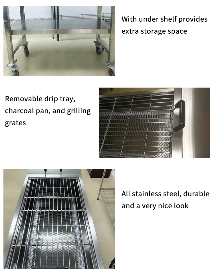 stainless steel charcoal grill