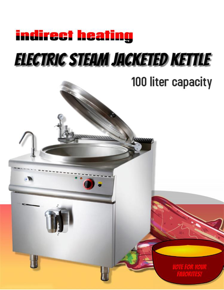 Electric Steam Jacketed Kettle 100 liter