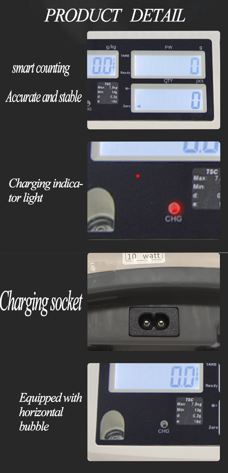 LCD Display Weighing Scales With Rechargeable Battery