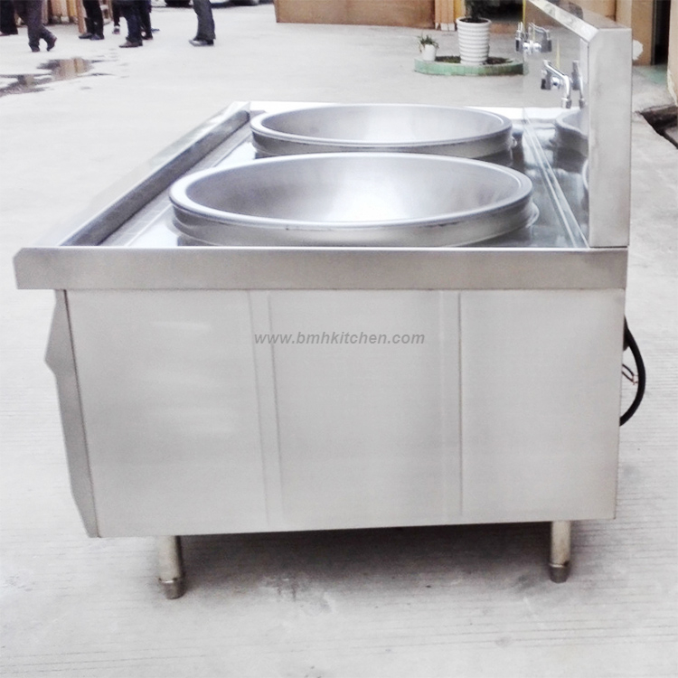 Stainless Steel Commercial Wok Induction